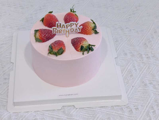 STRAWBERRY DOUBLE BASQUE CHEESE&MOUSSE CAKE