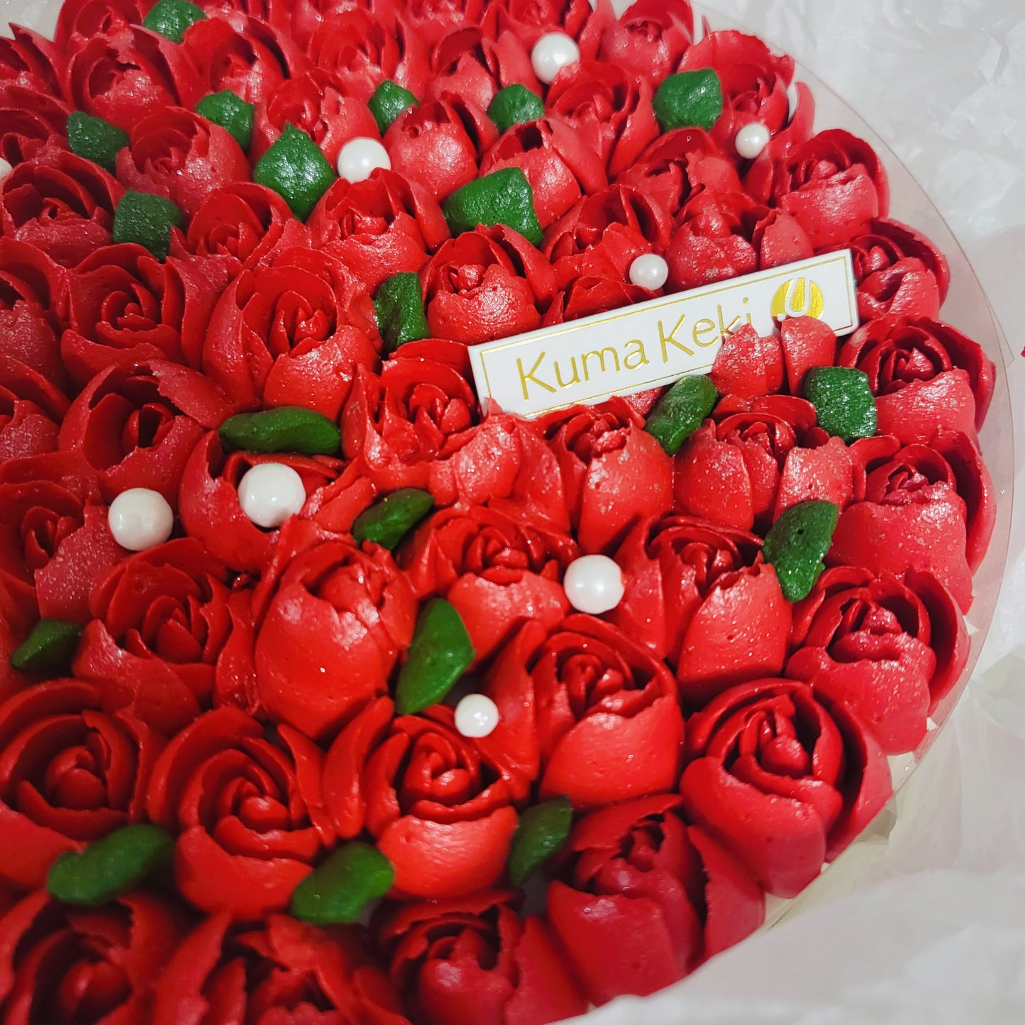 CLASSIC LED CREAM BOUQUET - RED